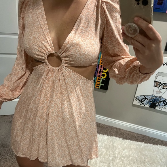 Floral Cutout Dress - Picture 1 of 2
